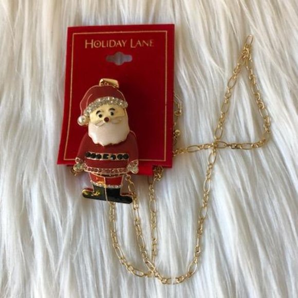 Santa Long Pendant Necklace - Picture 2 of 10